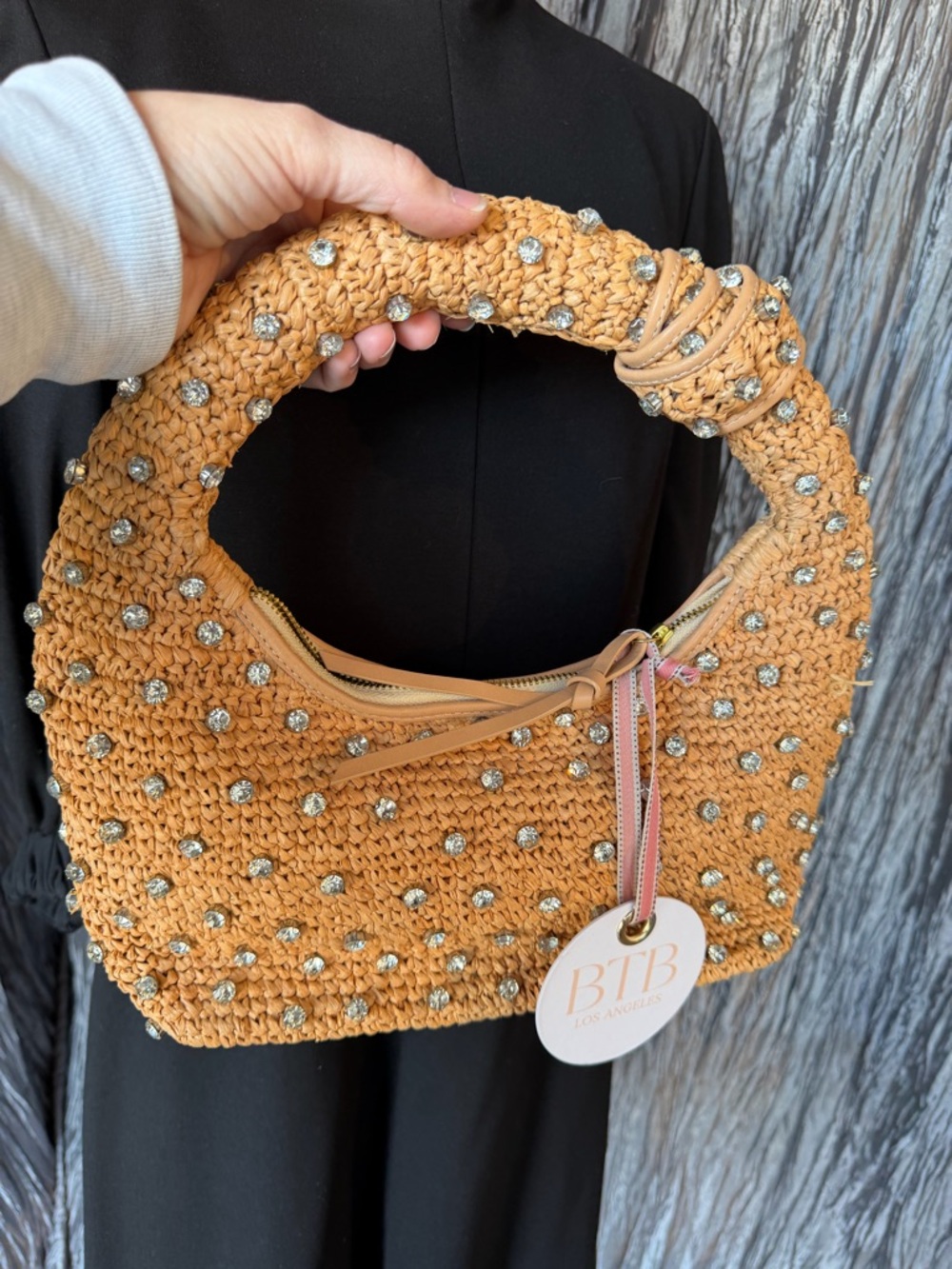 BTB Los Angeles Maeve Crystal Hobo Bag - Picture 4 of 16